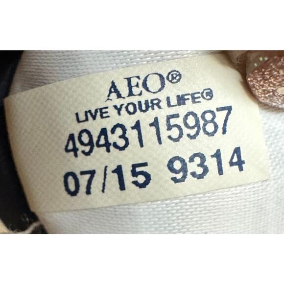 American Eagle Sherpa Fleece Jacket Brown w/ Orange Trim Size M. - Picture 7 of 8